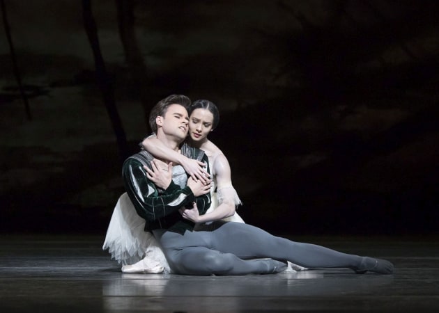 With Hayward in 'Giselle'. Photo: Helen Maybanks.