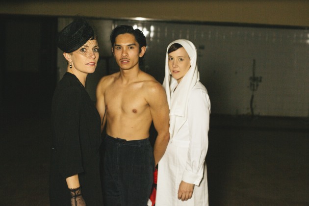 Strut Dance's (from left) Natalie Allen, Zachary Lopez and Bernadette Lewis. Photo: Simon Pynt.