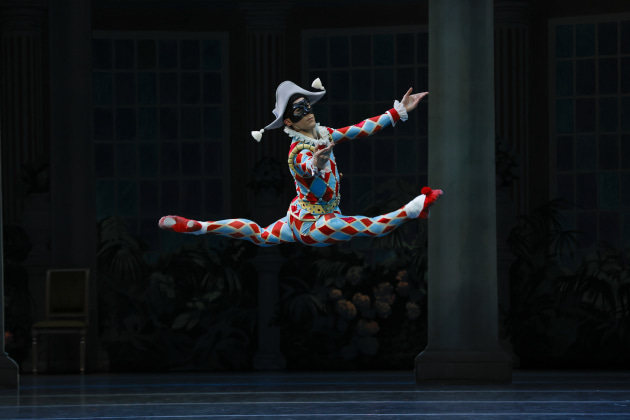 Brett Chynoweth as Harlequin. Photo: Jeff Busby.
