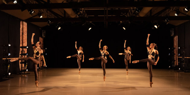 Dancers of the WA Ballet in Claire Voss's 'The Nymphs of Diana'.