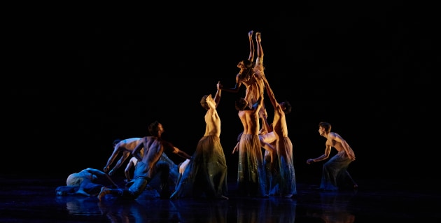 Dancers of West Australian Ballet in Ripples. Photo by Sergey Pevnev