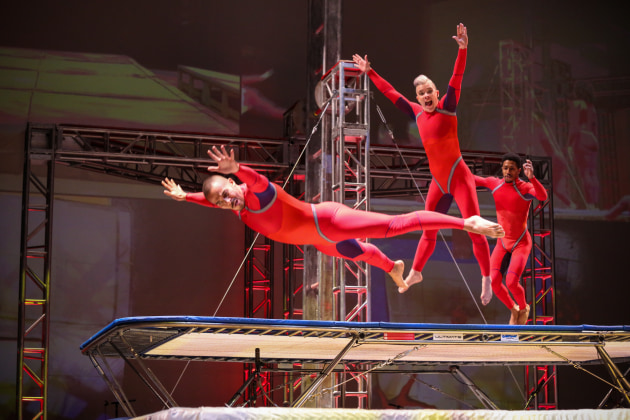 Streb Extreme Action perform 'Air', from 'Time Machine'. Photo by Ralph Alswang.