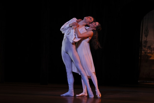 Callum Linnane (Romeo) and Sharni Spencer (Juliet). Photo by Jeff Busby.
