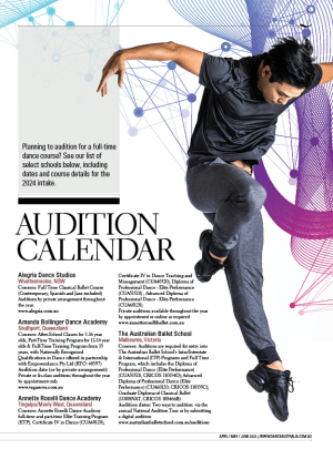 Full-time course AUDITION CALENDAR