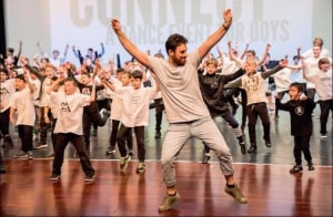 Calling young male dancers
