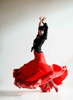 Sansha flamenco shoes and skirt