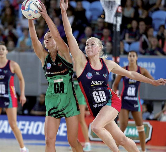West Coast Fever and Melbourne Vixens at Perth Arena (Netball Australia)