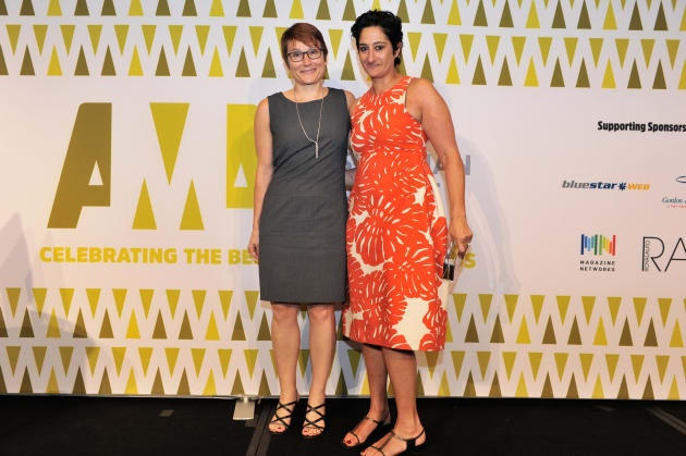 Cornelia Schulze and Anthea Loucas Bosha at the Australian Magazine Awards