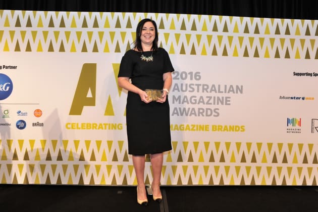 Nicole Sheffield at Australian Magazine Awards 2016