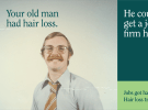 Mosh's OOH campaign shows how far hair loss treatment has come