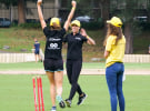 The captains of ad agency, Ladyballers and media teams for Big Clash cricket