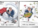 How the newspapers illustrated Hockey's budget 