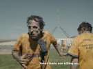 Zombie rugby players target fossil fuel advertising