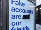 Facebook 'fake news' ads defaced by vandals