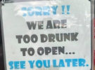 Bottle shop pinged for being 'too drunk' to open