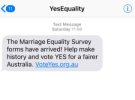 Marriage equality text message raises fears over data privacy