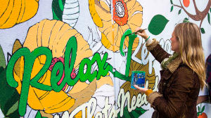Coca-Cola brand launches huge coloured mural in Sydney