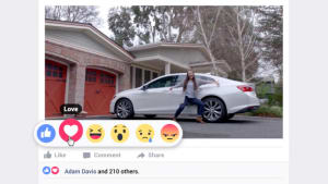 Chevrolet first brand to jump on Facebook reactions 