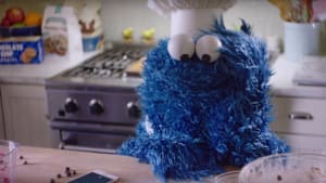 Cookie Monster stars in latest Apple ad
