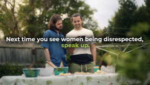Our Watch asks men to 'do something' when they witness disrespect towards women