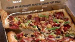 Square puff pizza