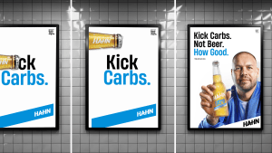 Hahn's 'Kick Carbs Not Beer’ via Thinkerbell