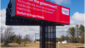 Kogan takes cheeky swipe at government in Canberra billboard
