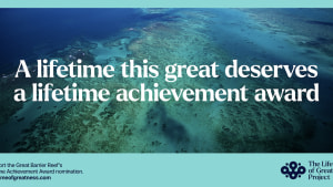 The Great Barrier Reef champions for United Nations award via Supermassive