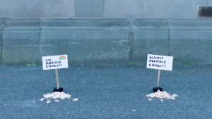 Pigeons peck away at Australian apathy for marriage equality