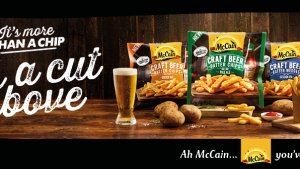 McCain launches craft beer battered chips