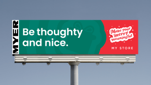 Myer's 'Make Your Merry Meaningful' for Christmas via Clemenger BBDO