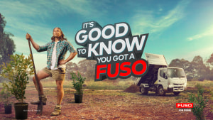 Fuso truck's ‘It’s Good to Know You Got a Fuso’ via Akkomplice