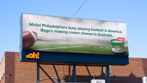 Bega makes cream cheese during The Super Bowl via Thinkerbell