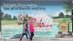 Uber Eats' 'Tonight I’ll Be Eating’ at Bondi via Revolution360
