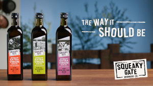 Squeaky Gate promotes olive oil 'The Way it Should be'
