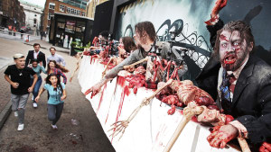 Zombie billboard terrorises London as it comes to life