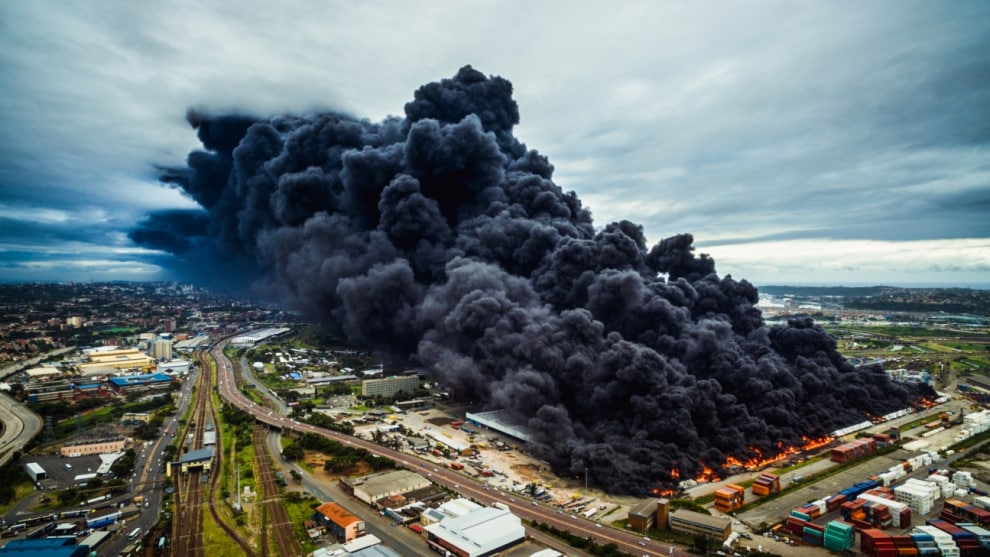 Runner up, warehouse fire by Byron du Bois