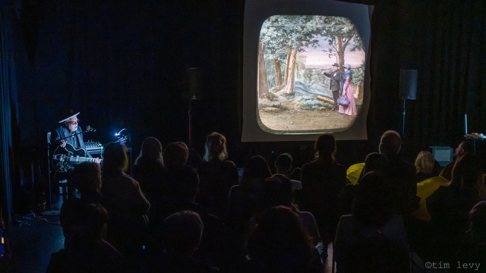 Magic Lantern Performance featuring an original projector from the 1880's&ndash; Image : Tim Levy