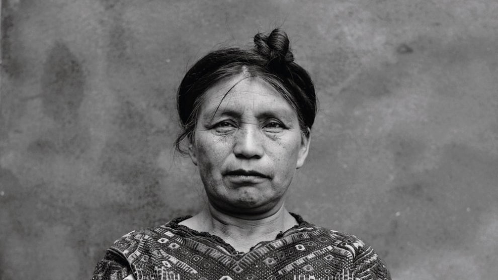 Tom Law, UK, Runner-up, Faces, people, culture portfolio. Guatemala, Santa Luc&iacute;a Utatl&aacute;n. Mayan woman from Nahuala,
Guatemala. The designs often include a doubleheaded
eagle, a motif in Maya mythology. Nikon D810, 50mm lens, f2.8, 1/400s, ISO 64.