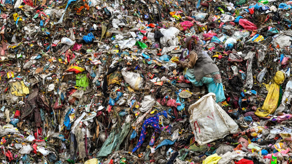Photograph: Valerie Leonard//2019 CIWEM Environmental Photographer of the Year. Invisible. In the Sisdol landfill in Nepal, waste pickers rummage through rubbish all day looking for materials or valuables to sell. This temporary landfill located near Kathmandu has been in operation since 2005. Today, it is running out of capacity.