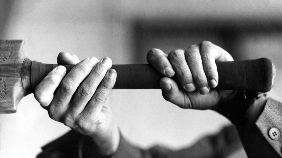 Bradman's grip.