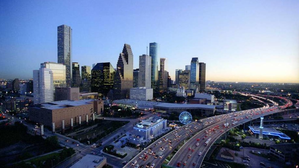 The image by Jim Olive that was repeatedly used by the University of Houston to promote their business school.