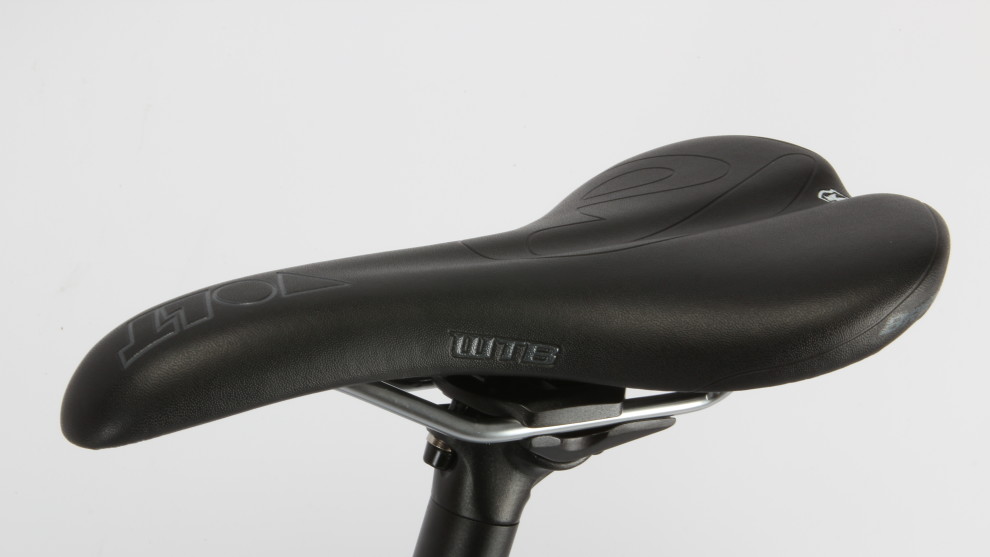 <p>This bike eats up long distance rides, so we were thankful for the well-padded and comfortable WTB saddle.</p>