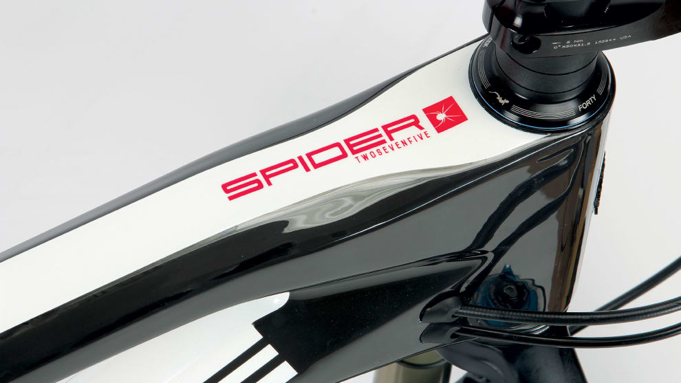 We don&rsquo;t see too many gloss finished carbon bikes these days but the Spider pulls it off nicely&mdash;it&rsquo;s a classy looking bike.