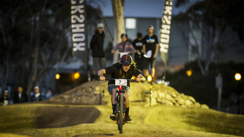 Remy Morton winner of the ROCK SHOW Pump Track, photo byTim Bardsley-Smith