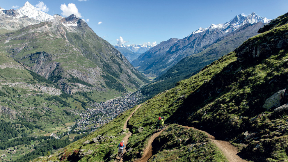 We'd been descending for ages but it was still a long way down to Zermatt.