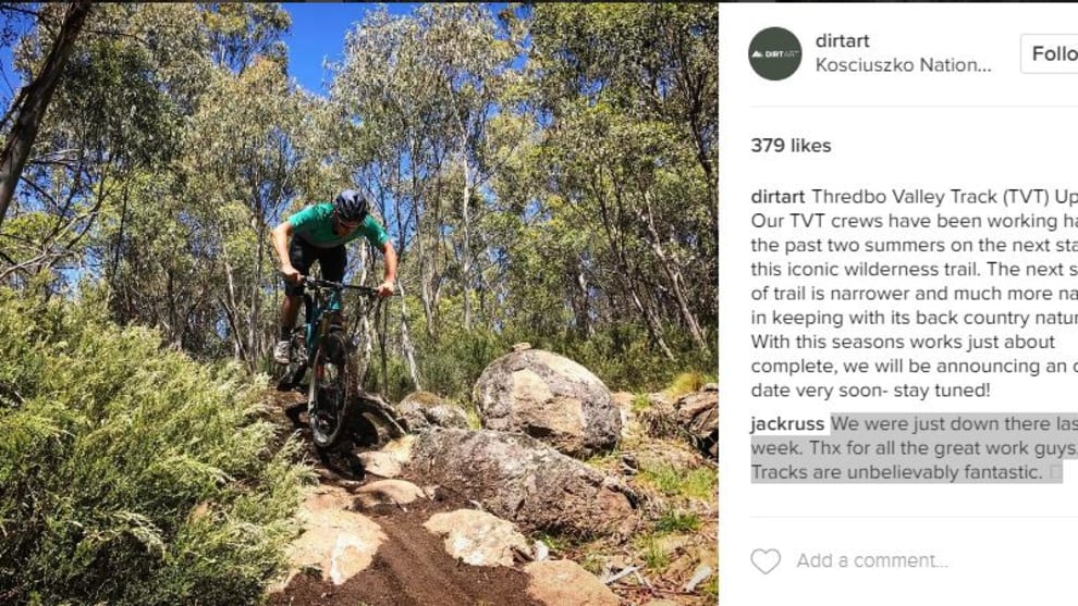 While the upper Thredbo Valley Track is wide-open and flowy, the new section is tighter and more technical for intermediate level riders.