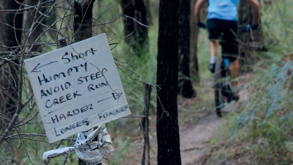 While it's not as formal as the signage on the Bundadung trails, the Fire Shed loop is still marked out and easy to find.