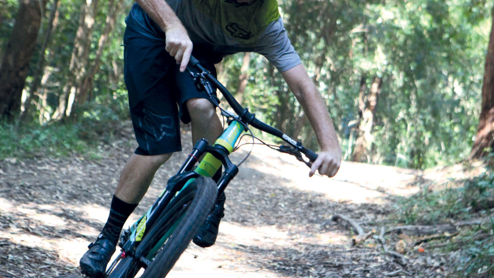 Learn to move around on the bike, both fore and aft as well as side to side. Try leaning the bike right over whilst your body remains upright.