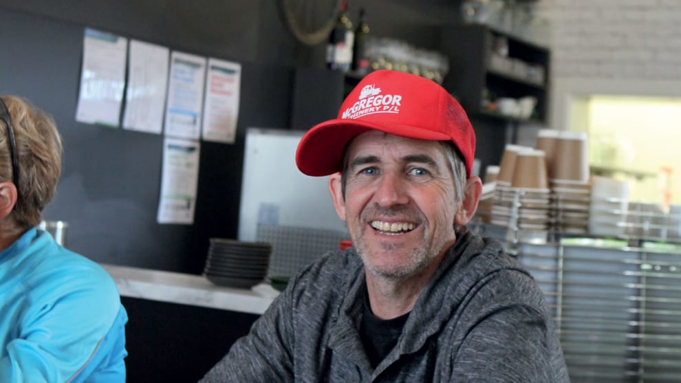 Barry Bodsworth, owner of the Rusty Bike cafe; a real character of Yackandandah.